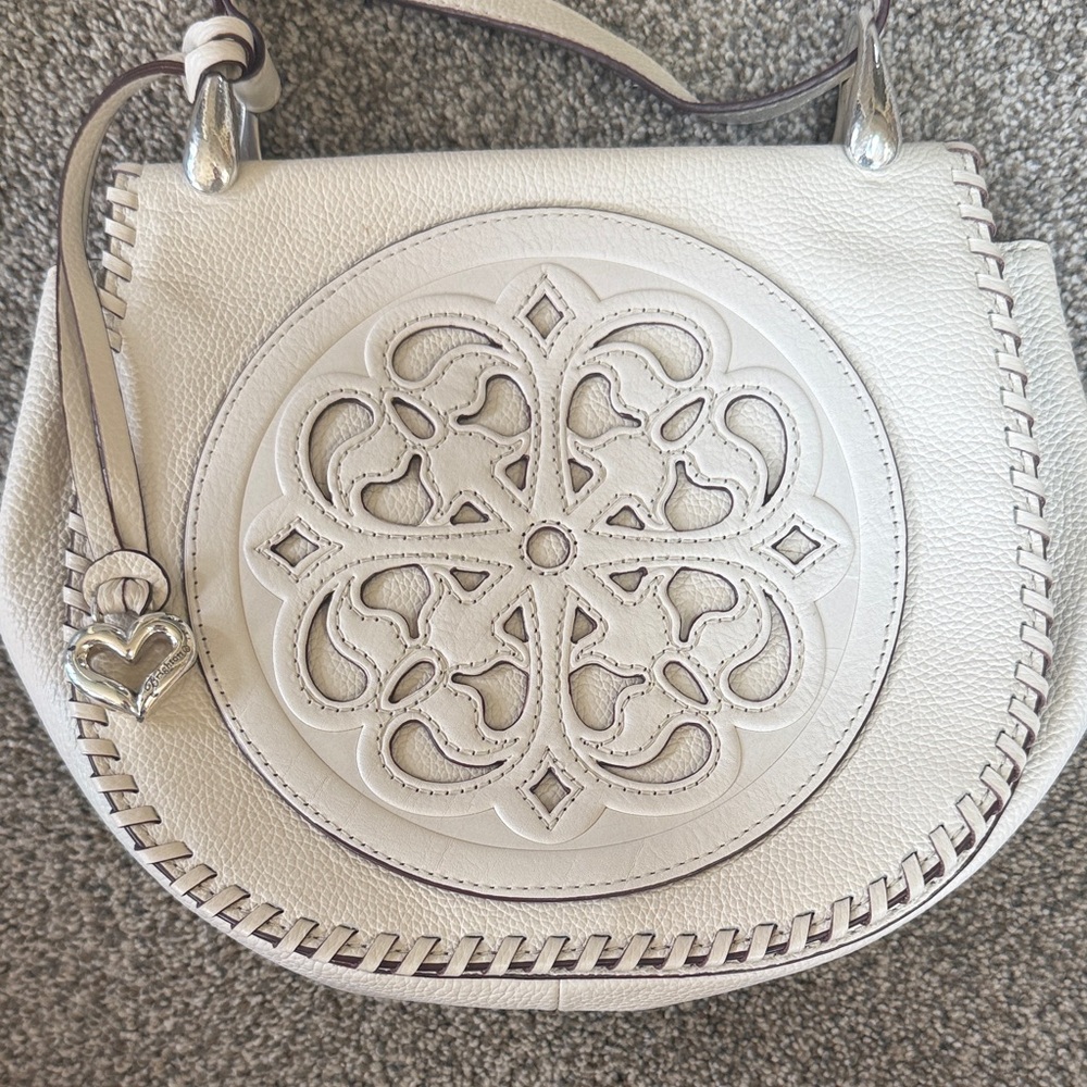 Brighton Gisella Saddle Bag White/Cream Like NWOT
